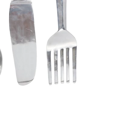 36" Aluminum Utensils Knife, Spoon And Fork Wall Decor Set Of 3 Silver - Olivia & May 15 36" Aluminum Utensils Knife, Spoon And Fork Wall Decor Set Of 3 Silver - Olivia & May - Image 13