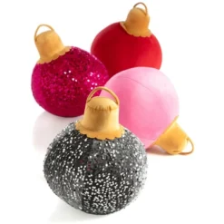 Shiraleah Pink Sparkle Christmas Ornament Bauble Pillow, Medium -Home Improvement Store GUEST 4ca1a7c2 5c99 4228 8c9b 674e51069f30