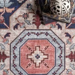 NuLOOM Amber Machine Washable Floral Aztec Area Rug -Home Improvement Store GUEST 4e90131a 0893 4e64 bef3 c5189201f197