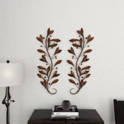 Metal Leaf Wall Decor Set Of 2 Brown - Olivia & May -Home Improvement Store GUEST 4f36c37a 1b03 427e 9656 1b07456da71f