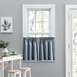 Ellis Lisa Solid Color Premium Poly Cotton Duck Fabric Tailored Tiers Dusty Blue 9 Ellis Lisa Solid Color Premium Poly Cotton Duck Fabric Tailored Tiers Dusty Blue -Home Improvement Store GUEST 51f84c70 7301 428b b302 a437fd52fcd3