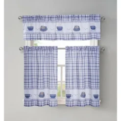 GoodGram Plaid Coffee Time 3 Pc Cafe Kitchen Curtain Tier & Valance Set -Home Improvement Store GUEST 52914678 41a7 4fe7 a394 dc3e789b49e7