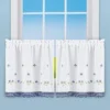 Collections Etc Embroidered Trim Rod Pocket Top Window Curtains -Home Improvement Store GUEST 5353229b f89d 4d4f 8e02 6bfc214d02f9