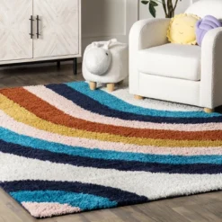 NuLOOM Ela Half Rainbow Shag Area Rug -Home Improvement Store GUEST 5555b10e 2ceb 4adf b2f0 264177229b5f