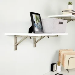 Built Industrial 2 Pack Folding L Wall Shelf Bracket, 10 Inch Collapsible Hardware With Locking Hinge For Garage Shelves, Holds 120lbs -Home Improvement Store GUEST 555ad0b8 e83d 42c4 af02 5dfe3c43b4ec