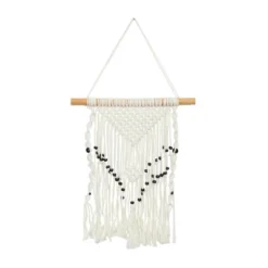 Set Of 3 Cotton Macrame Handmade Intricately Weaved Wall Decors With Beaded Fringe Tassels Cream - The Novogratz 14 Set Of 3 Cotton Macrame Handmade Intricately Weaved Wall Decors With Beaded Fringe Tassels Cream - The Novogratz -Home Improvement Store GUEST 55ef04bc 6f33 495f 9b2e ea0cf05be698