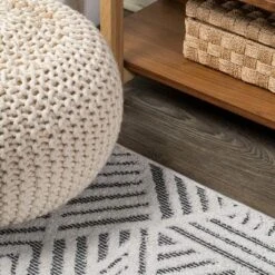 Jordan High-Low Pile Art Deco Geometric Indoor/Outdoor Area Rug - JONATHAN Y -Home Improvement Store GUEST 56297acd 1ad8 4cea ac16 779acf689336