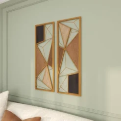 Modern Metal Abstract Wall Decor Set Of 2 Brown - CosmoLiving By Cosmopolitan -Home Improvement Store GUEST 57a74c15 e235 481d 9048 2dfce2253c2a