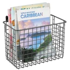 MDesign Metal Wall Mount Hanging Basket Bin For Home Storage -Home Improvement Store GUEST 57e0799f 4a81 466b 9b47 e3e0b117a251