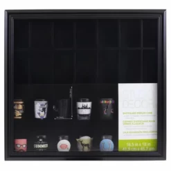 Studio Decor Wall Mounted 18 X 16.5" Modern Style Shot Glass Display Case With 28 Individual Compartments For Homes And Offices, Black (3 Pack) -Home Improvement Store GUEST 590bde20 793f 444a a5d6 b15e69494771