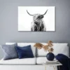 Portrait Of A Highland Cow By Dorit Fuhg Canvas Print Black/White - ICanvas -Home Improvement Store GUEST 5956eb34 058b 4dc4 b73a da8195b8bf22