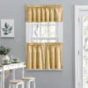 Ellis Curtain Lisa Solid Color Poly Cotton Duck Fabric Tailored Tier Butter