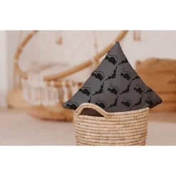 16"x16" Cats And Bats Print Square Throw Pillow Steel Gray - E By Design -Home Improvement Store GUEST 5be53346 c47a 4254 a28c c70b32b6301b