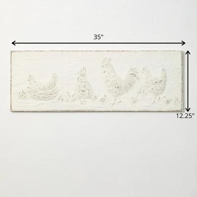 Sullivans Distressed Raised Chicken Art 12.25"H White 5 Sullivans Distressed Raised Chicken Art 12.25"H White - Image 3