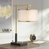 Possini Euro Design Possini Euro Hayven Desk Lamp With Dual USB Ports In Warm Gold With Black -Home Improvement Store GUEST 5ca876ff 6998 4771 a451 488c688bfe15