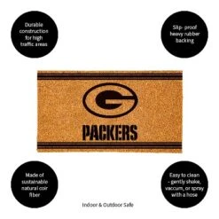 Evergreen Green Bay Packers Logo Turf Mat, Brown- 28 X 16 Inches Indoor Outdoor Doormat -Home Improvement Store GUEST 5db88f82 6076 4466 9e22 c81262722ad4
