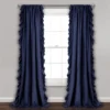 Home Boutique Reyna Window Curtain Panels Navy 54x95 Set