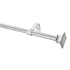 Lumi Home Furnishings Flat Square Curtain Rod - Silver