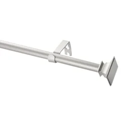 Lumi Home Furnishings Flat Square Curtain Rod - Silver