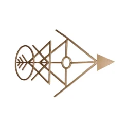 17.5" X 36" Benta Metal Wall Art Gold-Kate And Laurel