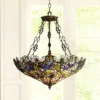 Robert Louis Tiffany Bronze Pendant Chandelier 22" Wide Rustic Floral Garden Stained Glass 3-Light Fixture For Dining Room House Foyer Kitchen Island -Home Improvement Store GUEST 626aa4e3 d2b5 445c 97bd 853f5df7b51a