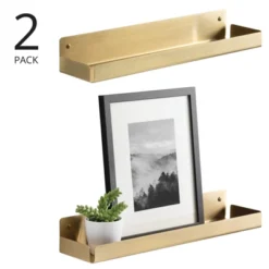 MDesign Metal Household Wall Mount Organizer Storage Basket