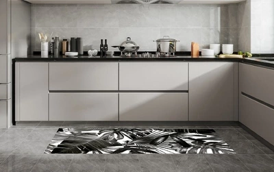 J&V TEXTILES 20" X 55" Oversized Cushioned Anti-Fatigue Kitchen Runner Mat (Black Leaves) 3 J&V TEXTILES 20" X 55" Oversized Cushioned Anti-Fatigue Kitchen Runner Mat (Black Leaves)