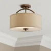 Possini Euro Design Halsted Modern Ceiling Light Semi Flush Mount Fixture 15" Wide Brushed Bronze 2-Light Oatmeal Linen Drum For Bedroom Living Room 1 Possini Euro Design Halsted Modern Ceiling Light Semi Flush Mount Fixture 15" Wide Brushed Bronze 2-Light Oatmeal Linen Drum For Bedroom Living Room -Home Improvement Store GUEST 6454e7ad 5938 4949 a7e4 bbcc0f84bfdd