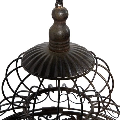 47" Iron Vintage Birdcage Black - Olivia & May 5 47" Iron Vintage Birdcage Black - Olivia & May - Image 3