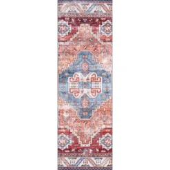 NuLOOM Marli Machine Washable Faded Medallion Area Rug -Home Improvement Store GUEST 64f116d7 e570 4c92 87fc 63c9fe6eb9e4