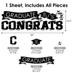 Big Dot Of Happiness Black And White Graduation Party Photo Backdrop - Wall Decals -Home Improvement Store GUEST 64f1e33f 9435 4b03 aac8 202417b8b715