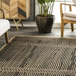 NuLOOM Noel Bohemian Striped Hand Woven Jute Area Rug -Home Improvement Store GUEST 668ac38f 5d69 4766 a5bc b388aa21aab4