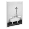 18" X 24" Sylvie Giraffe 2 In The Tub Framed Canvas Wall Art By Amy Peterson White - Kate And Laurel