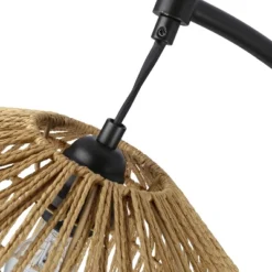 77" Metal And Rattan Bowl Boho Floor Lamp Black - River Of Goods -Home Improvement Store GUEST 67e37950 dc24 4e3b b437 0d1ba44cd2e6