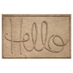 Aqua Shield Simple Hello Indoor/Outdoor Doormat - Bungalow Flooring -Home Improvement Store GUEST 69314ccb 397e 408e 9008 42e0af56a309