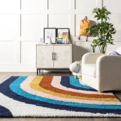 NuLOOM Ela Half Rainbow Shag Area Rug -Home Improvement Store GUEST 699514cf e79a 4970 8c8d 91d775ed9007