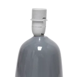 10.04" Traditional Ceramic Thimble Base Bedside Table Desk Lamp With Matching Fabric Shade Gray - Simple Designs -Home Improvement Store GUEST 6b5df66c c1d2 423f 97ea d8ff364ed36d