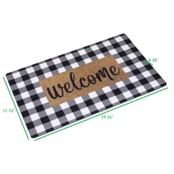 Mind Reader Polyester Buffalo Check Design Doormat With Non-Slip Rubber Bottom, Checkers Mat, Checkers Welcome, 17.72" X 29.45" -Home Improvement Store GUEST 6d2bda65 b3dc 4720 86bb 8c82899b13b6