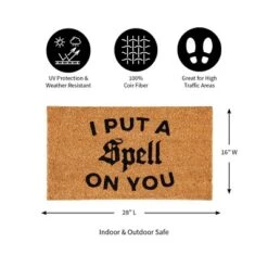 Evergreen 16 X 28 Halloween Greeting Coir Mat, I Put A Spell On You For Indoor And Outdoor Decor -Home Improvement Store GUEST 6da52ddc bf22 4662 af76 cc993e1ef078