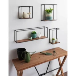4pc Mallory Wood And Metal Wall Shelf Set Rustic Brown - Kate & Laurel All Things Decor 13 4pc Mallory Wood And Metal Wall Shelf Set Rustic Brown - Kate & Laurel All Things Decor -Home Improvement Store GUEST 6de01aee d307 4b8b 86b0 94c1aed0a8e3