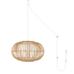 17.5" 1-Light Leo Farmhouse Coastal Rattan LED Pendant Brown - JONATHAN Y 30 17.5" 1-Light Leo Farmhouse Coastal Rattan LED Pendant Brown - JONATHAN Y -Home Improvement Store GUEST 6e912d1a ce48 4dc9 aa41 589c055cdd59