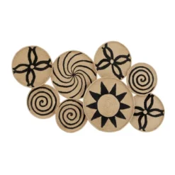 Metal Plate Wall Decor With Black Patterns Brown - Olivia & May -Home Improvement Store GUEST 6fb49b15 6b20 41cb ac7b 41521882a1ed