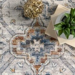NuLOOM Addison Transitional Faded Medallion Fringe Area Rug -Home Improvement Store GUEST 7098d4e1 db1a 4485 8928 b5c63d882221
