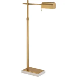 Possini Euro Design Traditional Pharmacy Floor Lamp 60" Tall Warm Gold Adjustable Swivel Head For Living Room Reading House Bedroom -Home Improvement Store GUEST 723070c2 1b8c 474b acf2 66f1940d3faa