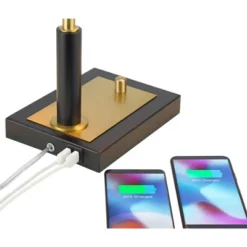 Possini Euro Design Possini Euro Hayven Desk Lamp With Dual USB Ports In Warm Gold With Black -Home Improvement Store GUEST 725eda49 37ef 4e2e 923b 13d892426628