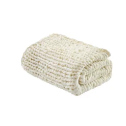 50"x60" Chunky Double Knit Handmade Throw Blanket - Madison Park -Home Improvement Store GUEST 7647caae bd33 499d aae1 b1fa36f42f21