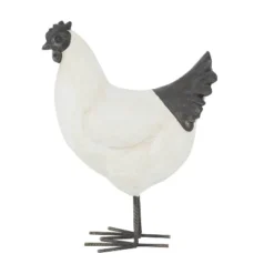 Magnesium Oxide French Country Polystone Chicken Garden Sculpture White - Olivia & May -Home Improvement Store GUEST 7a6097cc 1e5e 4e27 aac5 e118f90d5560