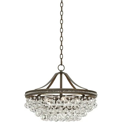 Vienna Full Spectrum Wohlfurst Bronze Pendant Chandelier 20 1/4" Wide Clear Crystal 5-Light Fixture For Dining Room House Foyer Kitchen Island Bedroom 7 Vienna Full Spectrum Wohlfurst Bronze Pendant Chandelier 20 1/4" Wide Clear Crystal 5-Light Fixture For Dining Room House Foyer Kitchen Island Bedroom - Image 5