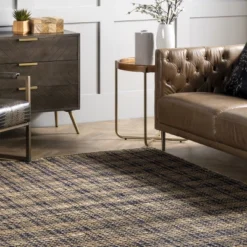NuLOOM Danica Hand Woven Plaid Jute Area Rug -Home Improvement Store GUEST 7be8b341 e755 4744 a389 72f8837301d4