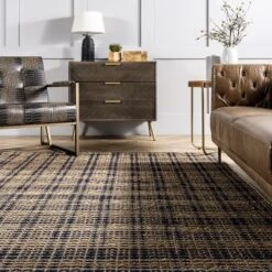 NuLOOM Danica Hand Woven Plaid Jute Area Rug -Home Improvement Store GUEST 7c1f310c ec28 4ebb ae7f db587637c2b0
